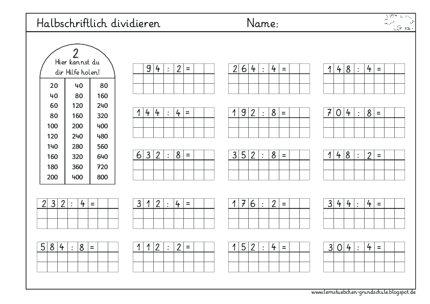 halbschriftlich dividieren (3)